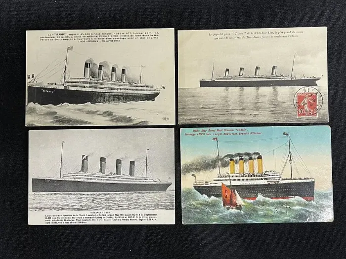 Framed Print : White Star Line, RMS Titanic, set of four postcards Framed Print : White Star Line, RMS Titanic, set of four postcards