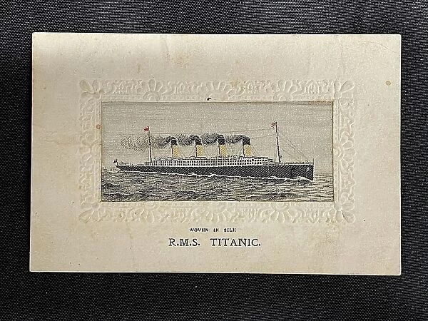 White Star Line, RMS Titanic, silk postcard