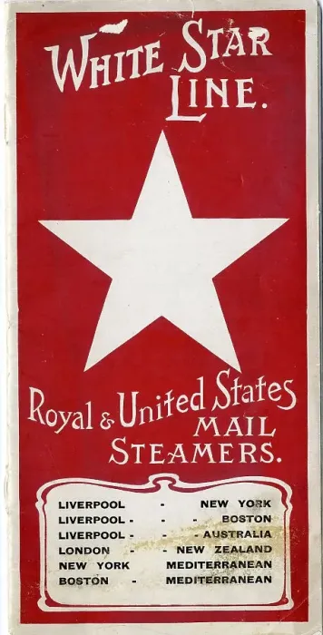 Framed Print : White Star Line, Royal & US Mail Steamers, brochure Framed Print : White Star Line, Royal & US Mail Steamers, brochure