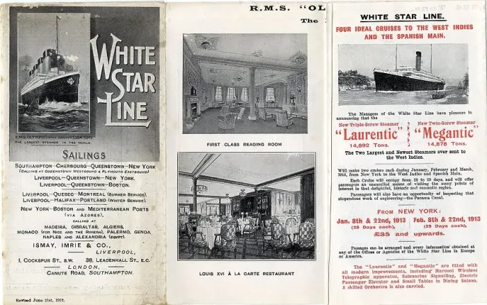 Framed Print : White Star Line, Sailings Framed Print : White Star Line, Sailings