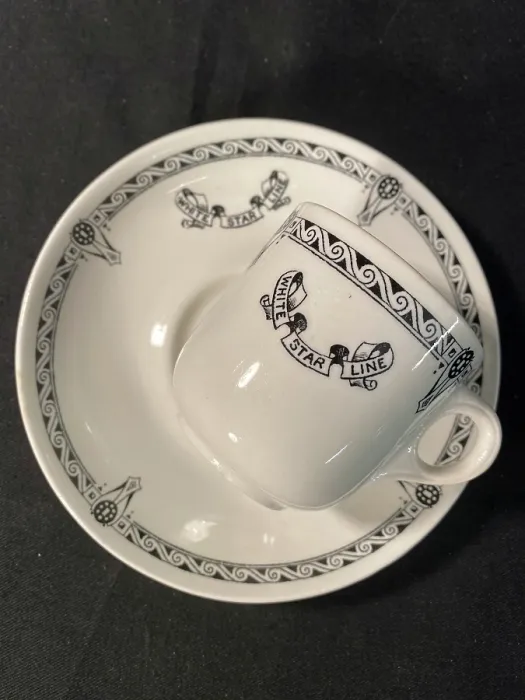 Framed Print : White Star Line - Second Class demitasse cup and saucer Framed Print : White Star Line - Second Class demitasse cup and saucer