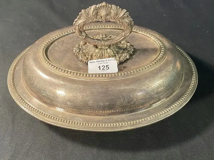 Framed Print : White Star Line - silver plated tureen and cover Framed Print : White Star Line - silver plated tureen and cover