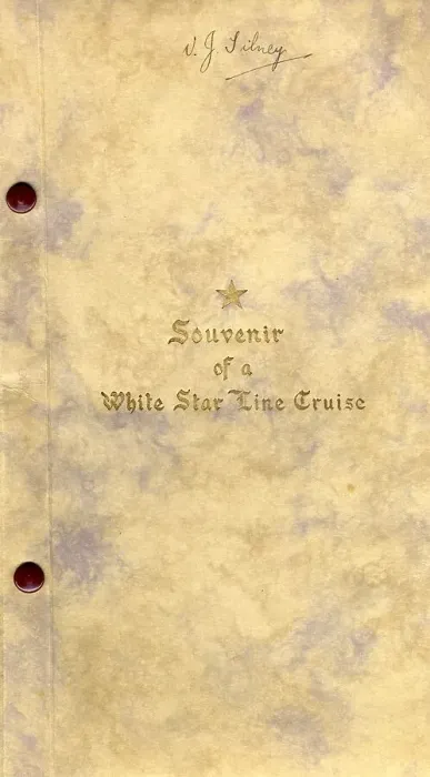 Framed Print : White Star Line - Souvenir of cruise Framed Print : White Star Line - Souvenir of cruise