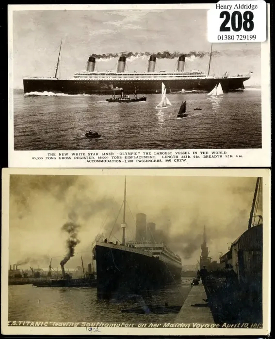 Framed Print : White Star Line, Titanic and Olympic postcards Framed Print : White Star Line, Titanic and Olympic postcards