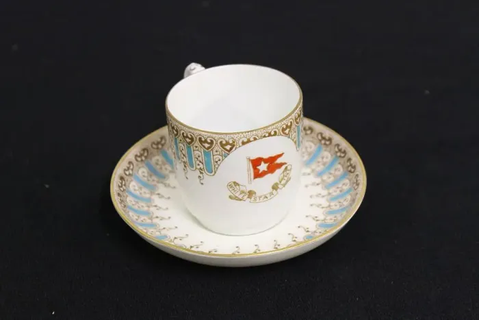 Framed Print : White Star Line - Wisteria demitasse cup and saucer Framed Print : White Star Line - Wisteria demitasse cup and saucer