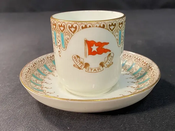 Framed Print : White Star Line - Wisteria demitasse cup and saucer Framed Print : White Star Line - Wisteria demitasse cup and saucer