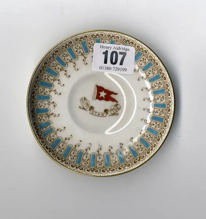 Framed Print : White Star Line - Wisteria demitasse saucer Framed Print : White Star Line - Wisteria demitasse saucer