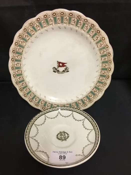 Framed Print : White Star Line - Wisteria side plate, Stonier saucer Framed Print : White Star Line - Wisteria side plate, Stonier saucer