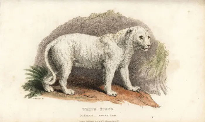 Framed Print : White variant of the Bengal tiger, Panthera tigris tigris Framed Print : White variant of the Bengal tiger, Panthera tigris tigris