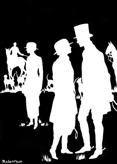 Framed Print : White Witchery - a romantic hunt scene in silhouette Framed Print : White Witchery - a romantic hunt scene in silhouette