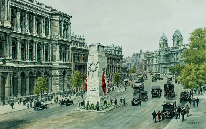 Framed Print : Whitehall and Cenotaph, London Framed Print : Whitehall and Cenotaph, London