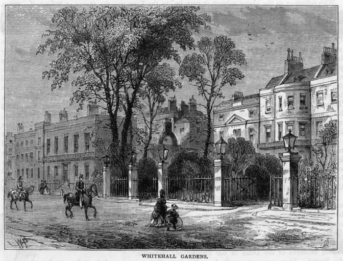 Framed Print : Whitehall Gardens Framed Print : Whitehall Gardens