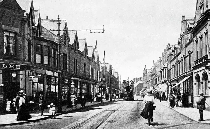 Framed Print : Whitley Bay Whitley Road early 1900s Framed Print : Whitley Bay Whitley Road early 1900s