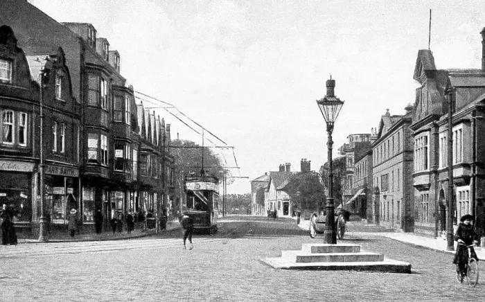 Framed Print : Whitley Bay Whitley Road early 1900s Framed Print : Whitley Bay Whitley Road early 1900s