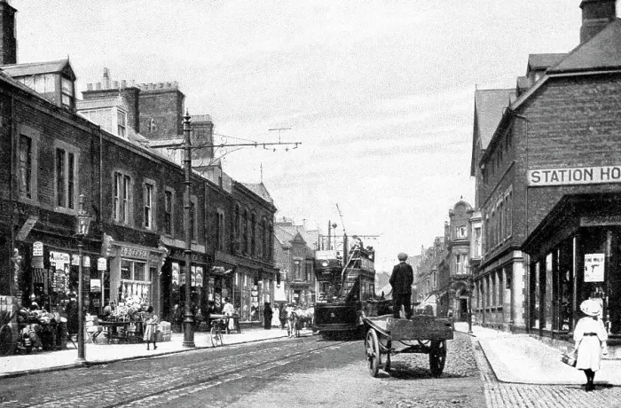 Framed Print : Whitley Bay Whitley Road early 1900s Framed Print : Whitley Bay Whitley Road early 1900s