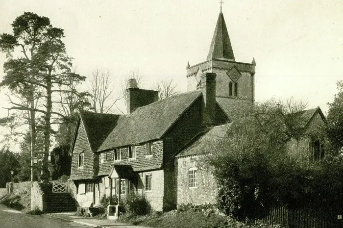 Framed Print : Whitley Church and Village, Surrey Framed Print : Whitley Church and Village, Surrey