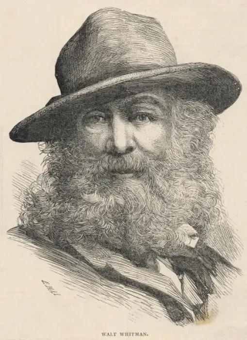 Framed Print : WHITMAN. WALT WHITMAN American poet Framed Print : WHITMAN. WALT WHITMAN American poet