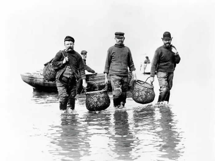 Framed Print : Whitstable Fishermen early 1900s Framed Print : Whitstable Fishermen early 1900s
