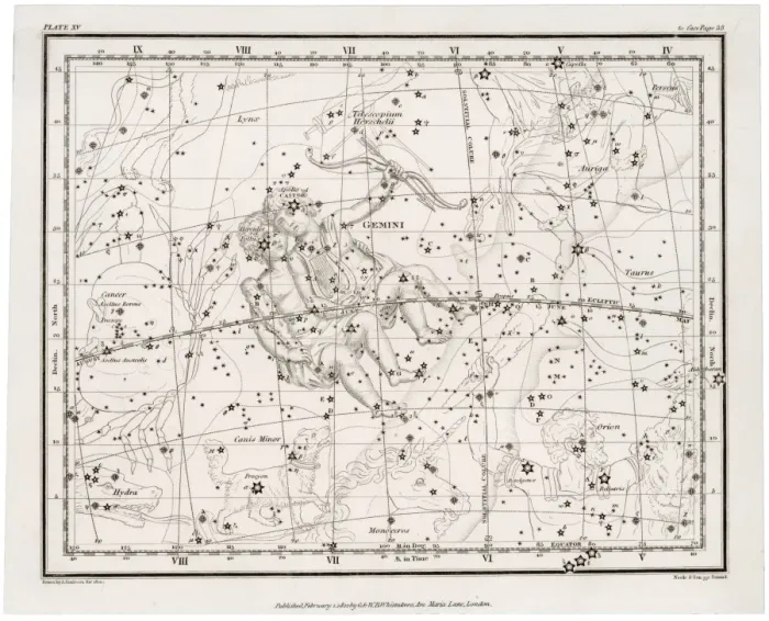 Framed Print : Whittaker Star Maps 15 Framed Print : Whittaker Star Maps 15