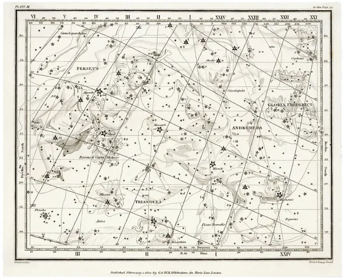 Framed Print : Whittaker Star Maps 3 Framed Print : Whittaker Star Maps 3
