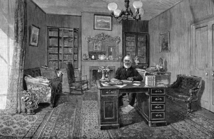 Framed Print : WHITTIER. JOHN GREENLEAF WHITTIER American poet in his study in 1892 Date: 1807 - 1892 Framed Print : WHITTIER. JOHN GREENLEAF WHITTIER American poet in his study in 1892 Date: 1807 - 1892