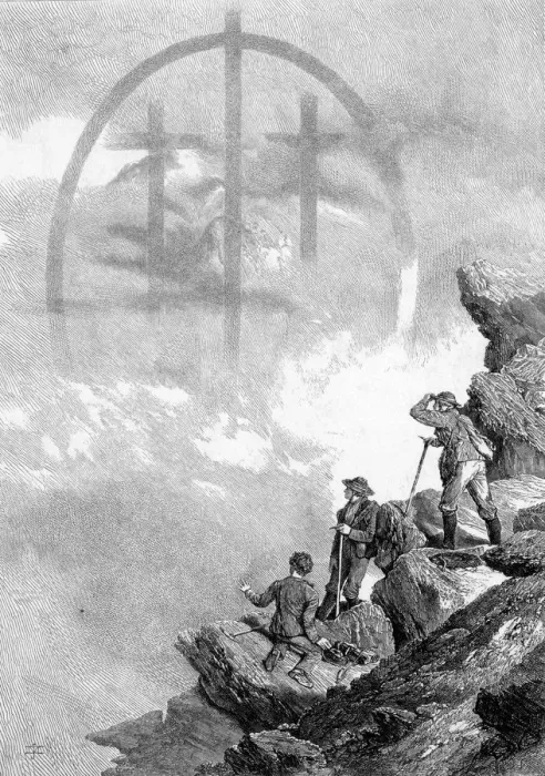 Framed Print : WHYMPER AND FOG-BOW Framed Print : WHYMPER AND FOG-BOW