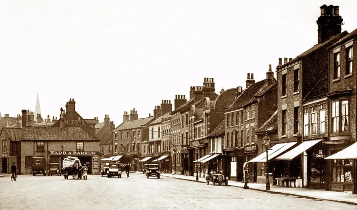 Framed Print : Wide Street, Selby early 1900's Framed Print : Wide Street, Selby early 1900's