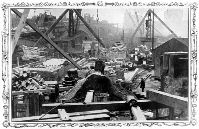 Framed Print : The Widening of Blackfriars Bridge, London, 1908 Framed Print : The Widening of Blackfriars Bridge, London, 1908