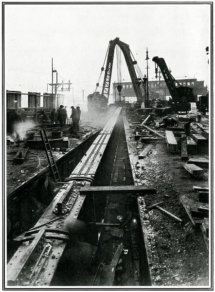 Widening of Cannon Street Bridge, London 1926
