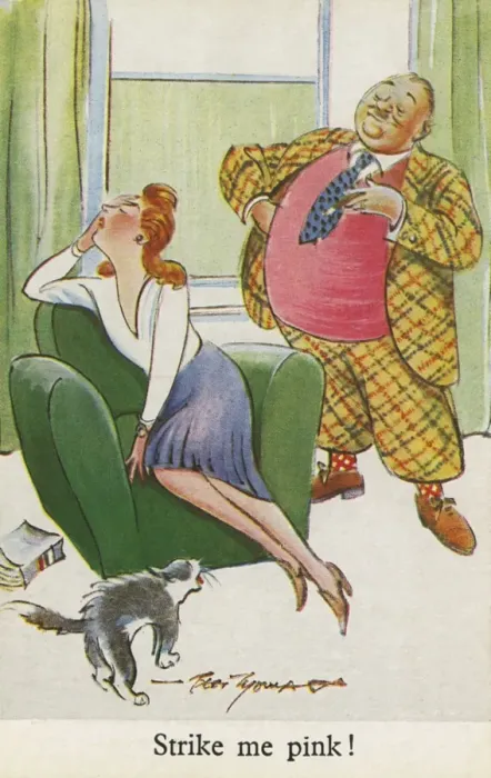 Framed Print : Wife despairs at Husbands awful choice of attire and colour Framed Print : Wife despairs at Husbands awful choice of attire and colour