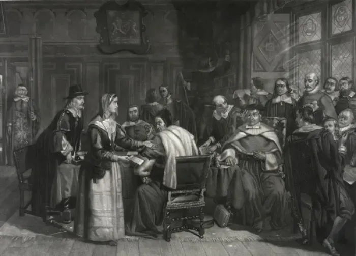 Framed Print : The wife of John Bunyan, interceding for his release from pr Framed Print : The wife of John Bunyan, interceding for his release from pr