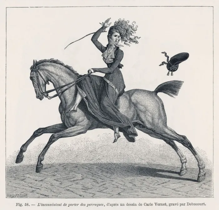 Framed Print : WIG FALLS OFF OUT RIDING Framed Print : WIG FALLS OFF OUT RIDING