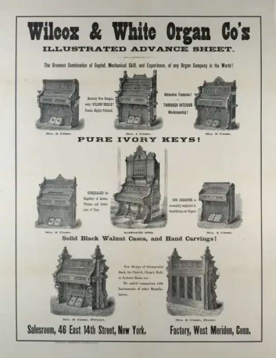 Framed Print : Wilcox & White Organ Co s. Illustrated advance sheet Framed Print : Wilcox & White Organ Co s. Illustrated advance sheet