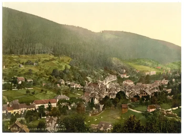 Framed Print : Wildbad from Paulineshohe, Wurtemburg, Germany Framed Print : Wildbad from Paulineshohe, Wurtemburg, Germany