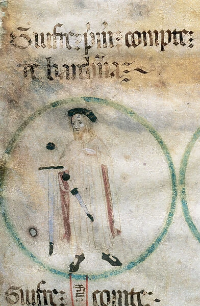 Wilfred I the Hairy (840-897). Parchment