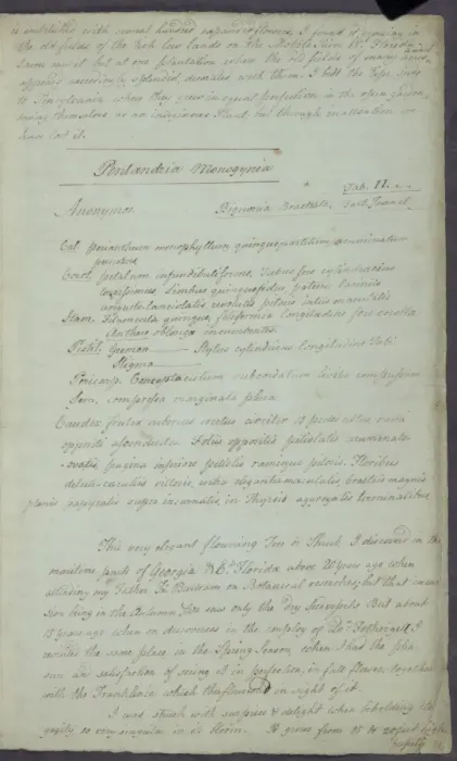 Framed Print : William Bartrams letter to Robert Barclay, 1788 Framed Print : William Bartrams letter to Robert Barclay, 1788