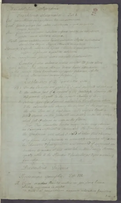 Framed Print : William Bartrams letter to Robert Barclay, 1788 Framed Print : William Bartrams letter to Robert Barclay, 1788