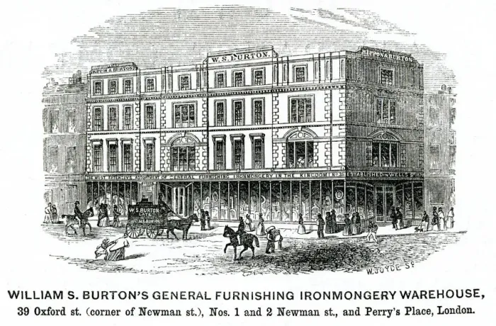Framed Print : William Burtons general ironmongery 1851 Framed Print : William Burtons general ironmongery 1851
