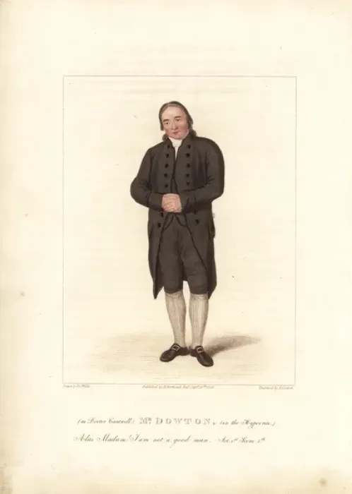 Framed Print : William Dowton in The Hypocrite, 1822 Framed Print : William Dowton in The Hypocrite, 1822