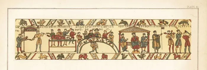 Framed Print : William Duke of Normandy's banquet feast in Hastings Framed Print : William Duke of Normandy's banquet feast in Hastings