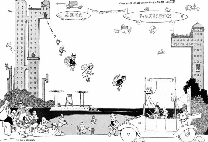 Framed Print : William Heath Robinson, Not Now But Soon Framed Print : William Heath Robinson, Not Now But Soon