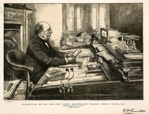 William Henry Smith at his desk