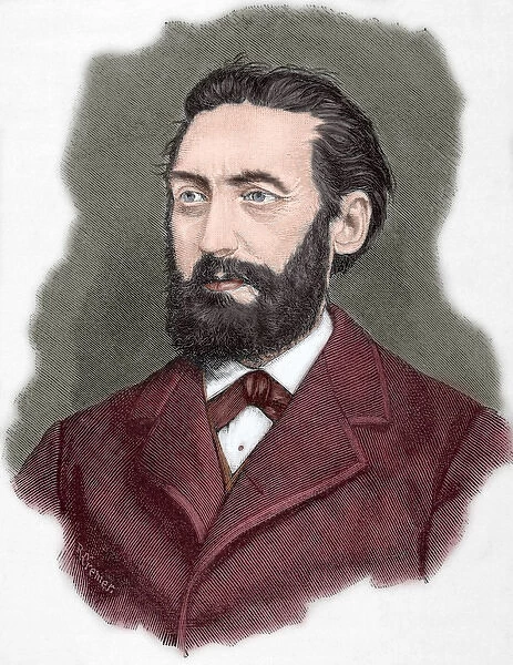 William of Kardorff (1828-1907). Engraving. Colored