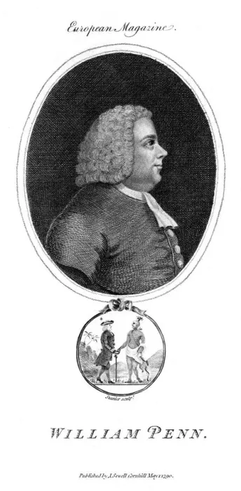 Framed Print : William Penn Profile Framed Print : William Penn Profile