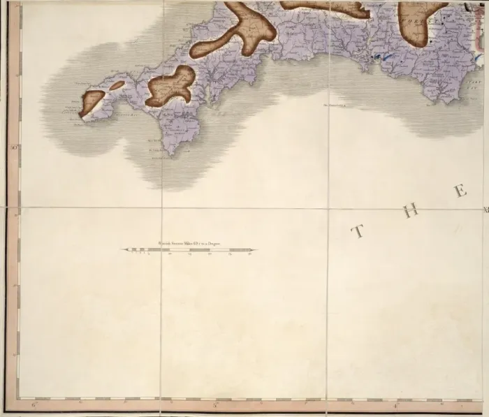 Framed Print : William Smiths Geological Map