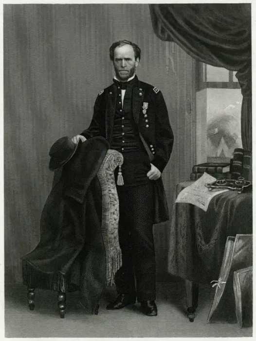 Framed Print : William Tecumseh Sherman - Fredericks Framed Print : William Tecumseh Sherman - Fredericks