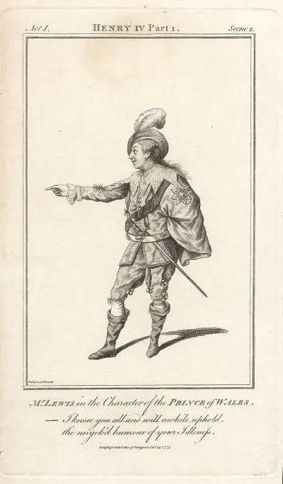 Framed Print : William Thomas Lewis as the Prince of Wales in Henry IV, Part 1 Framed Print : William Thomas Lewis as the Prince of Wales in Henry IV, Part 1