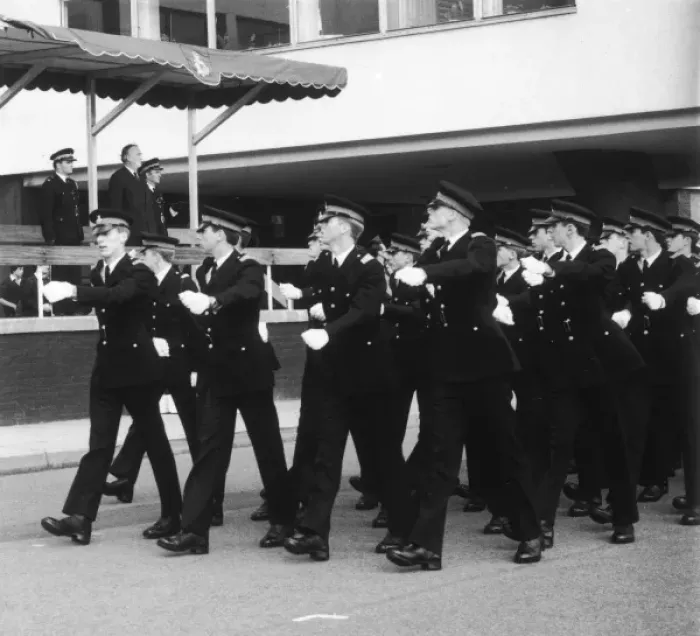 Framed Print : William Whitelaw at Met Police cadets parade Framed Print : William Whitelaw at Met Police cadets parade