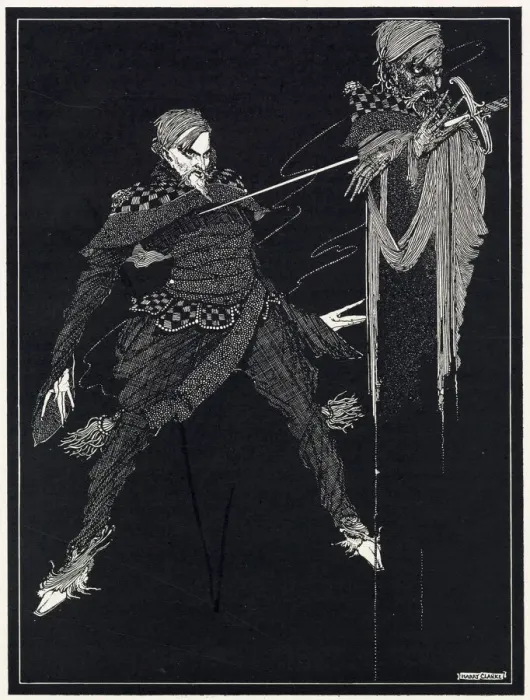 Framed Print : William Wilson confronts his own double Framed Print : William Wilson confronts his own double