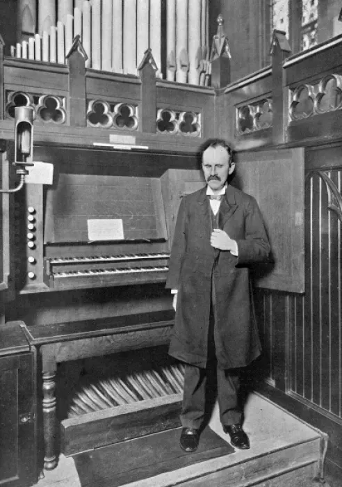 Framed Print : William Wostenholme, blind organist Framed Print : William Wostenholme, blind organist